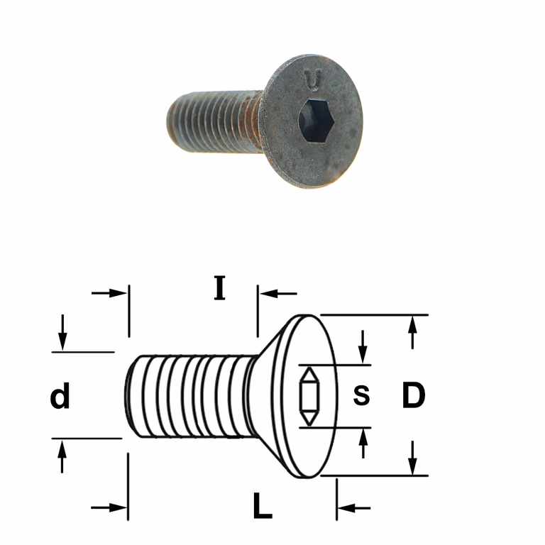 Conische D=10mm S=3mm L=16mm I=12mm