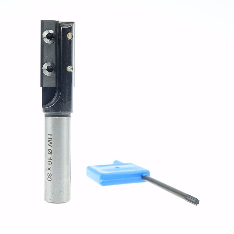 Rechte frees met wisselbare messen , HWM D=16mm S=12mm L=80mm I=29,5mm