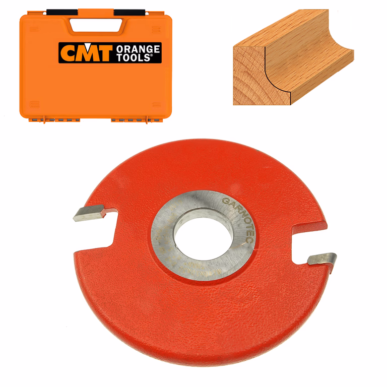 Bolle HW-afrondfrees met gesoldeerde snijplaten D=140mm Hd=45mm R=7,5mm Z2