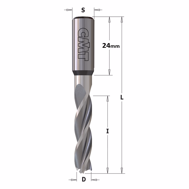 Drevelboor, Rechts D=8mm I=35mm