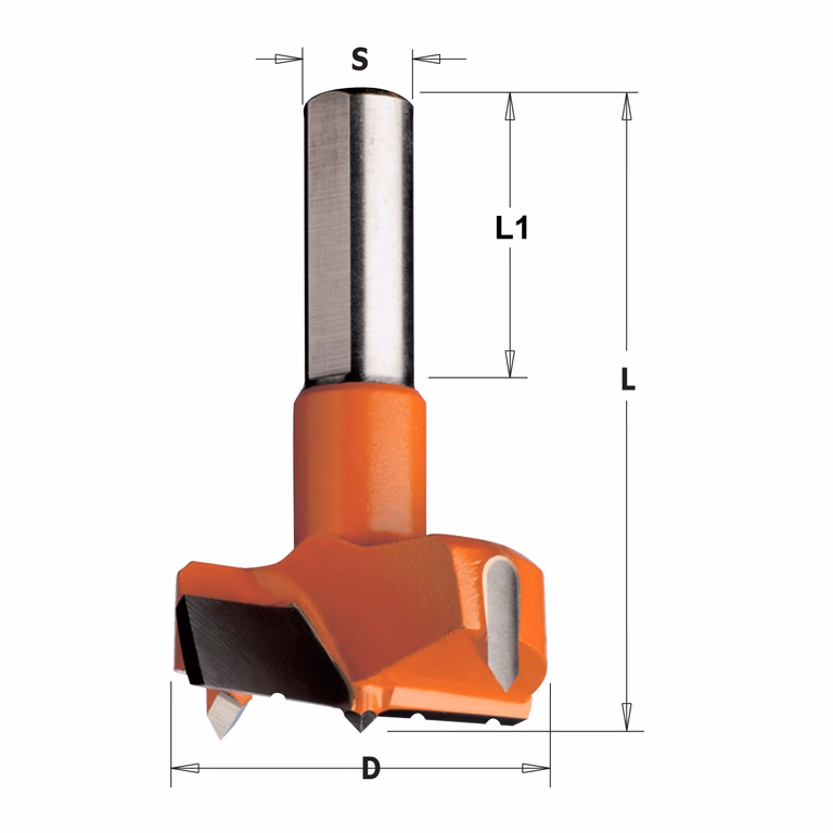 Cilinderkopboor D=35, links L=57,5mm L1=26mm · 317.350.12C