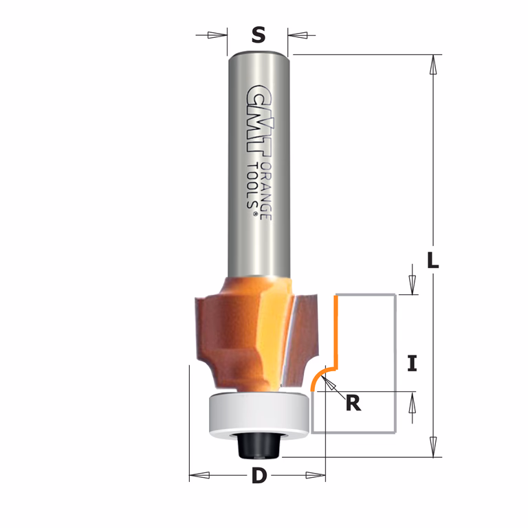 Holle radiusfrees zonder opstaande kant, HW D=16,7mm L=53mm I=12,7mm R=2mm · 738.167.11