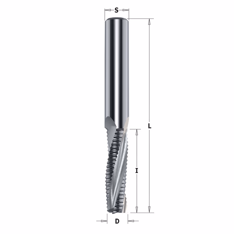 Positieve schrobfrees, HWM D=8mm S=8mm L=90mm I=42mm