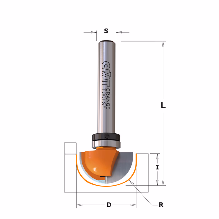 Bolle radiusfrees met kogellager, HW D=19mm L=51mm I=11,3mm R=9,5mm · 814.190.11B