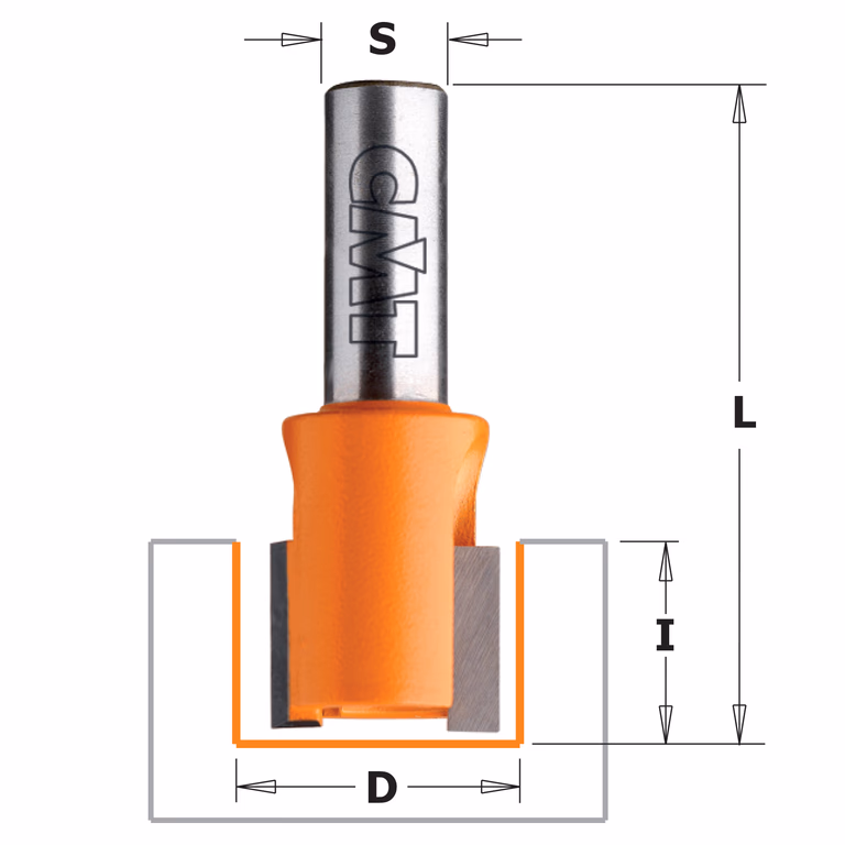 Sponning- en kantenfrees met schuine snijkoppen, HW D=13mm S=8mm L=38mm I=12mm