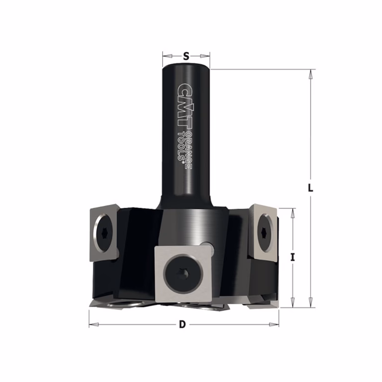 Vlak- en egaliseer frees met WPL messen D=50,8mm S=12mm