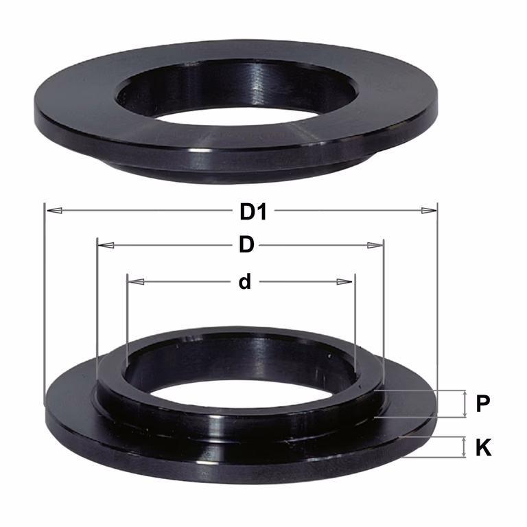 Overgangstuk voor asgat D=50mm d=40mm