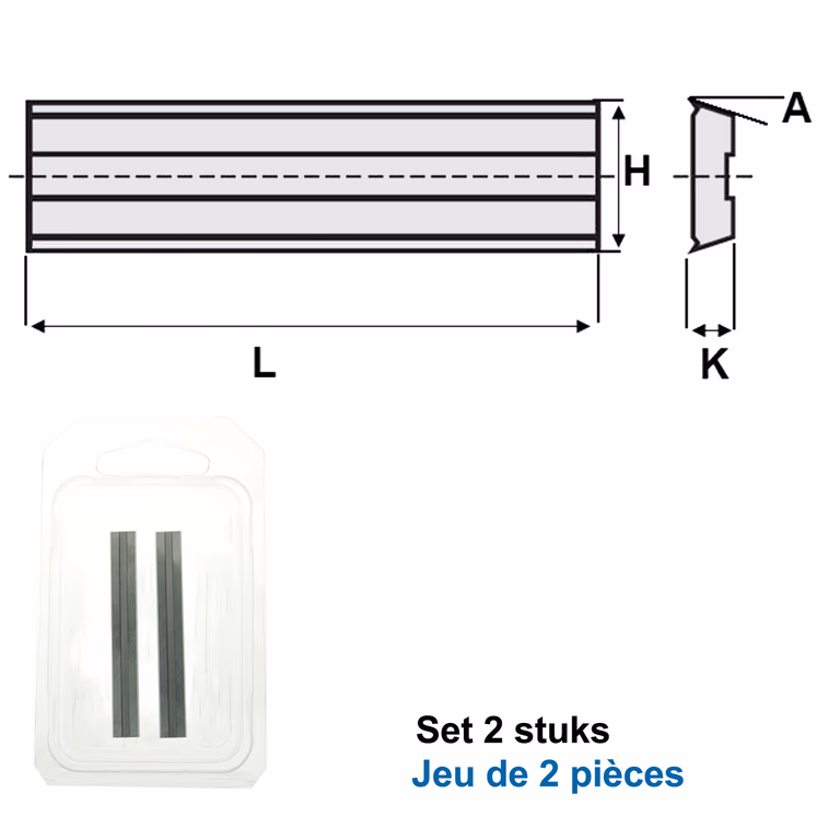 HWM wisselmessen VERSOFIX" (per 2 st.)" L=50mm K=1,1mm H=6,5mm