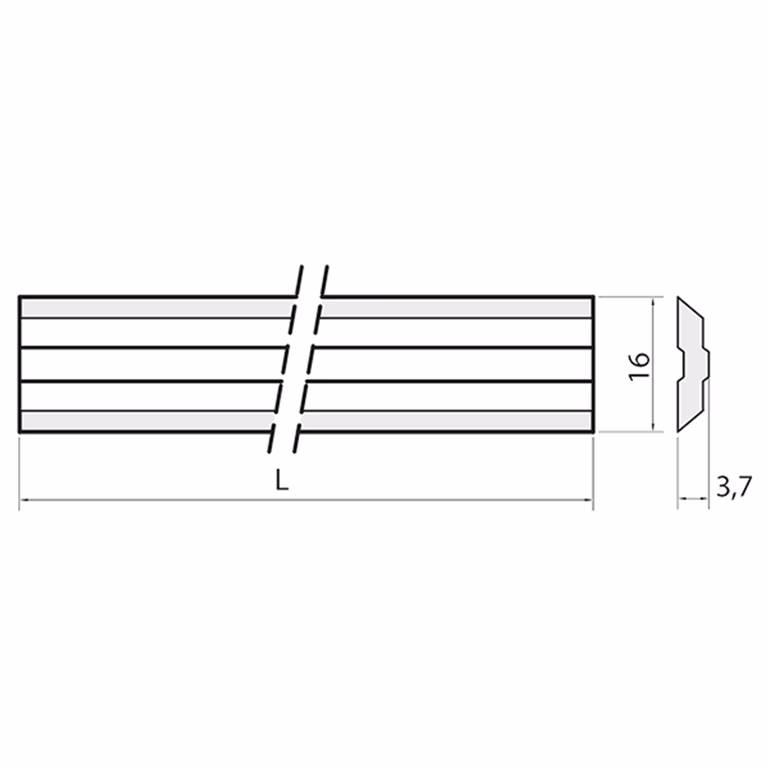 Variplan schaafmes HSS M42 930x16x3,7