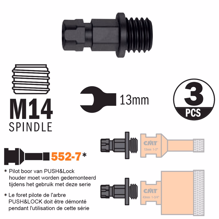 Adapter voor gatzagenserie 552-5